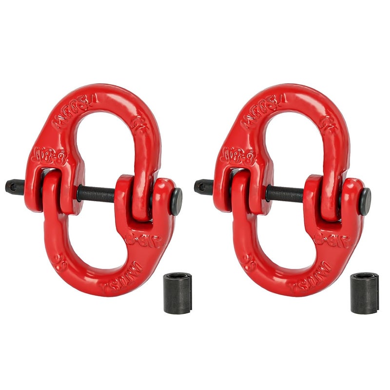 Lechansen G80 1/2" Safety Chain Connector Link, 2 Pack Heavy Duty Hammerlock Coupling Link, Tow Hitch, Tow Chain Connector for Towing, Lifting, Trucks & Trailers - Image 1